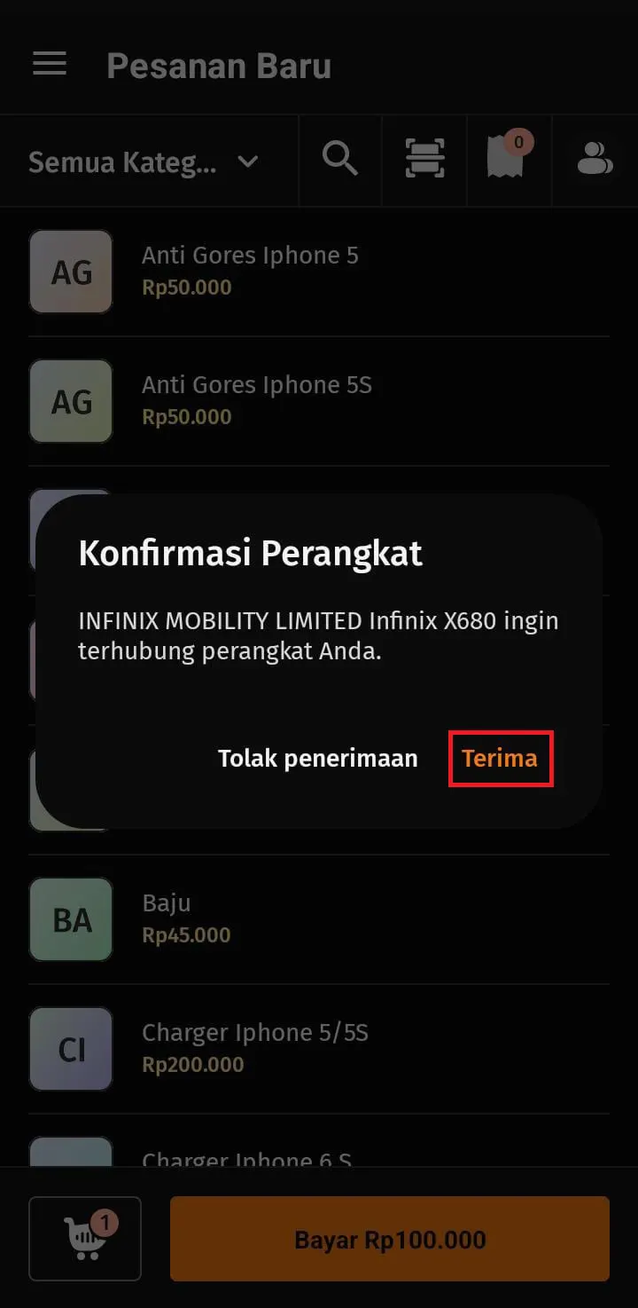 menambah perangkat secara sugestion